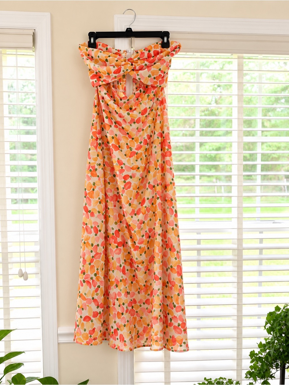 Hello Molly Peach Multi-Color Floral Maxi Dress